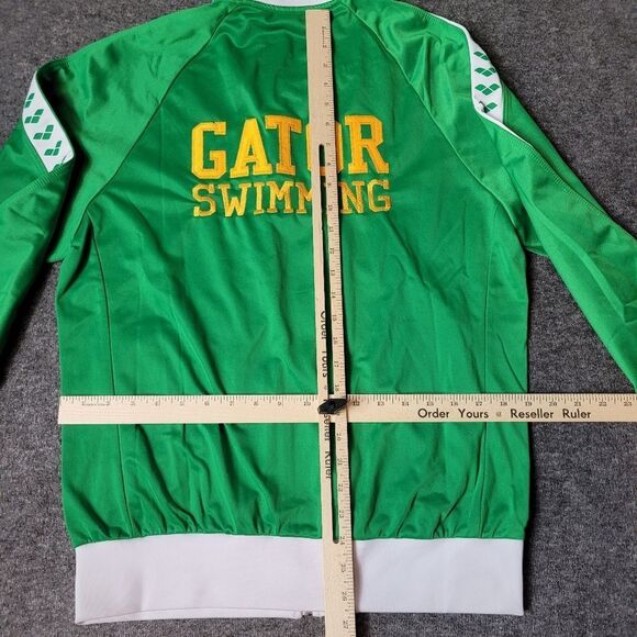 Arena Gator Team Warm-Up Relaxe Size L Green Full Zip Swimming Jacket - Picture 7 of 12